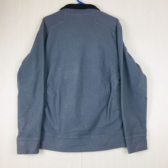 NIKE Men's Gray Black 1/4 Zip Embroidered Logo Pullover Sweater Golf Sweater L - Picture 7 of 12